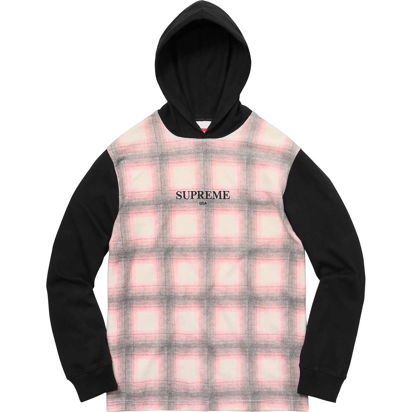 Shadow Plaid Hooded L/S Top view 3